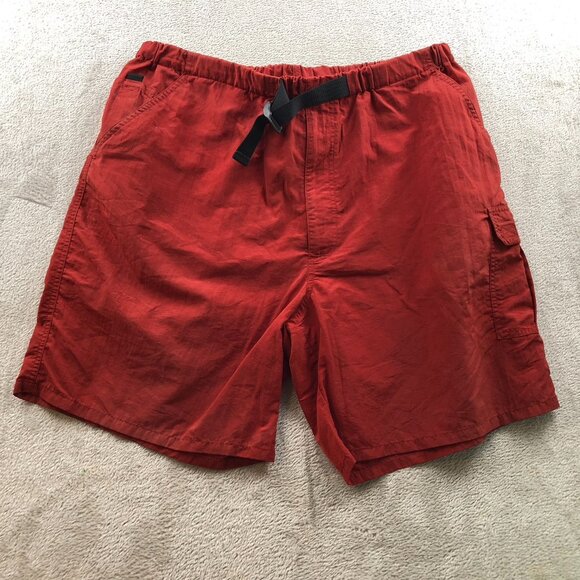 Mens Cargo Shorts Size 34 Measuered Elatic Waist Outdoors Hiking Adjustable Red - Picture 12 of 13